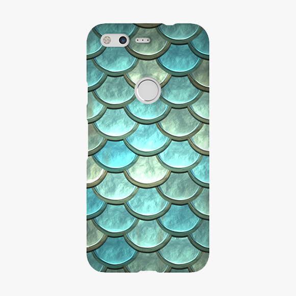 Blue Colored scales pattern Google Pixel Phone Case