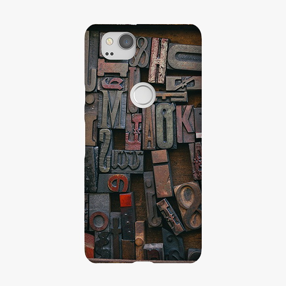 Alphabets On Wooden Block Google Pixel 2 Phone Case