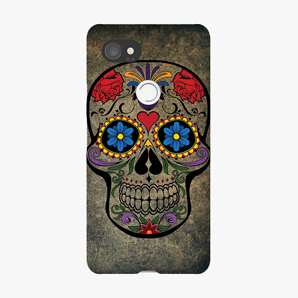 Artistic Design on Skull Google Pixel 2 XL Phone Case