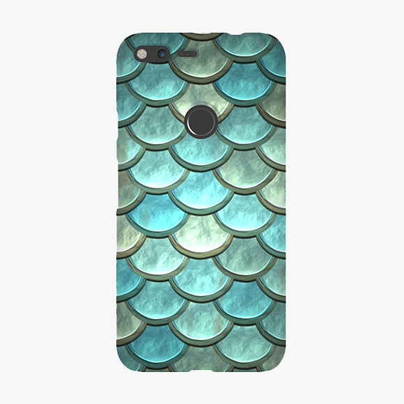 Blue Colored scales pattern Google Pixel XL Phone Case