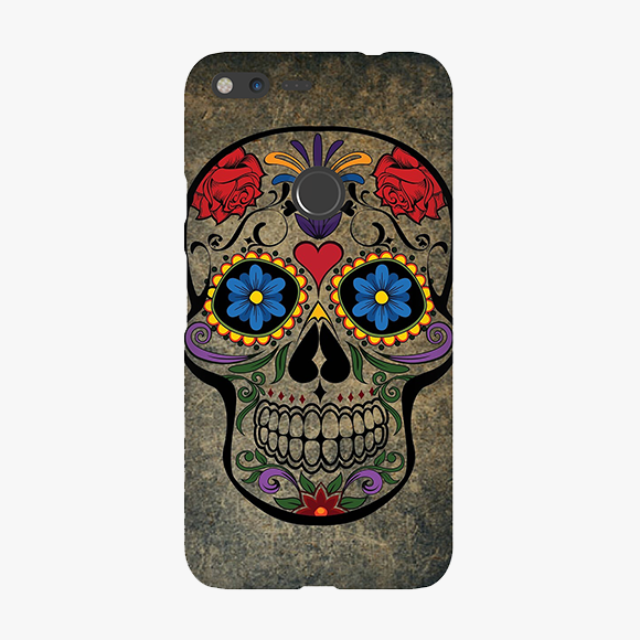 Artistic Design on Skull Google Pixel XL Phone Case
