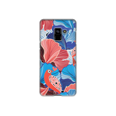 Blue and Red Floral Art Samsung Galaxy A8 Phone Case