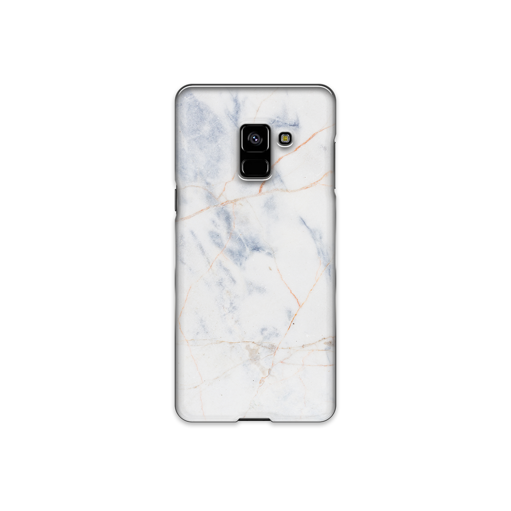 Thin White & Grey Marble Samsung Galaxy A8 Phone Case