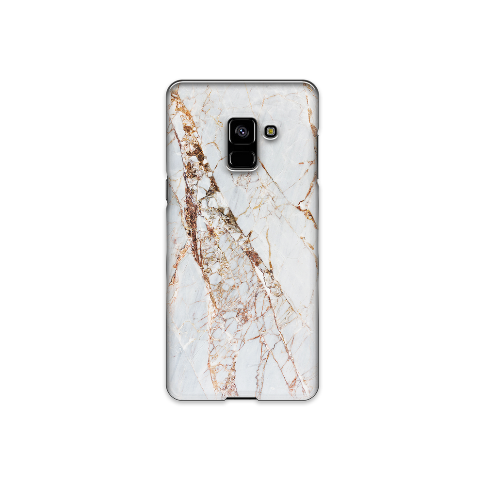 White & Gold Marble Samsung Galaxy A8 Phone Case