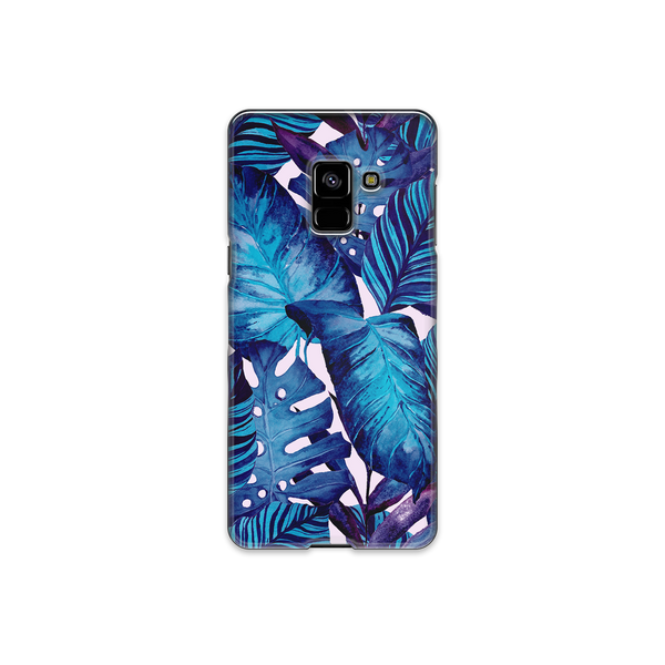 Blue Tropical Leaf Samsung Galaxy A8 Phone Case