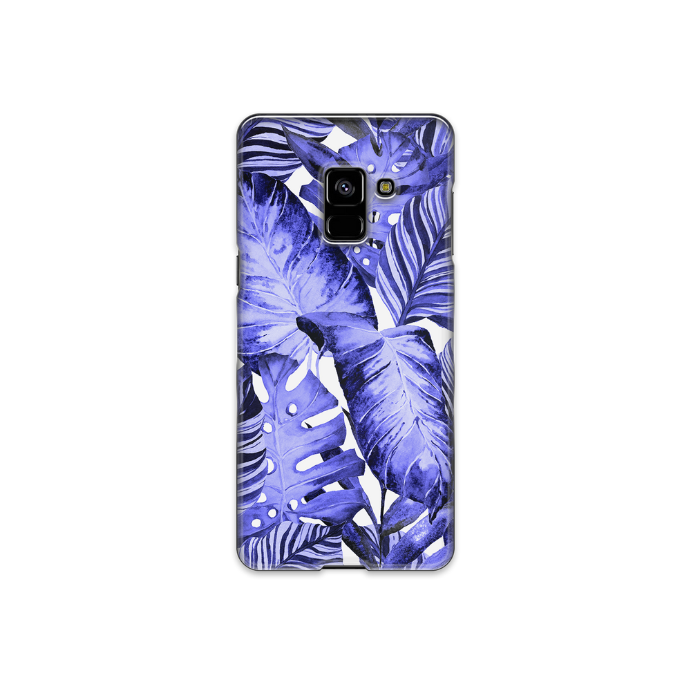 Purple Tropical Leaf Samsung Galaxy A8 Phone Case