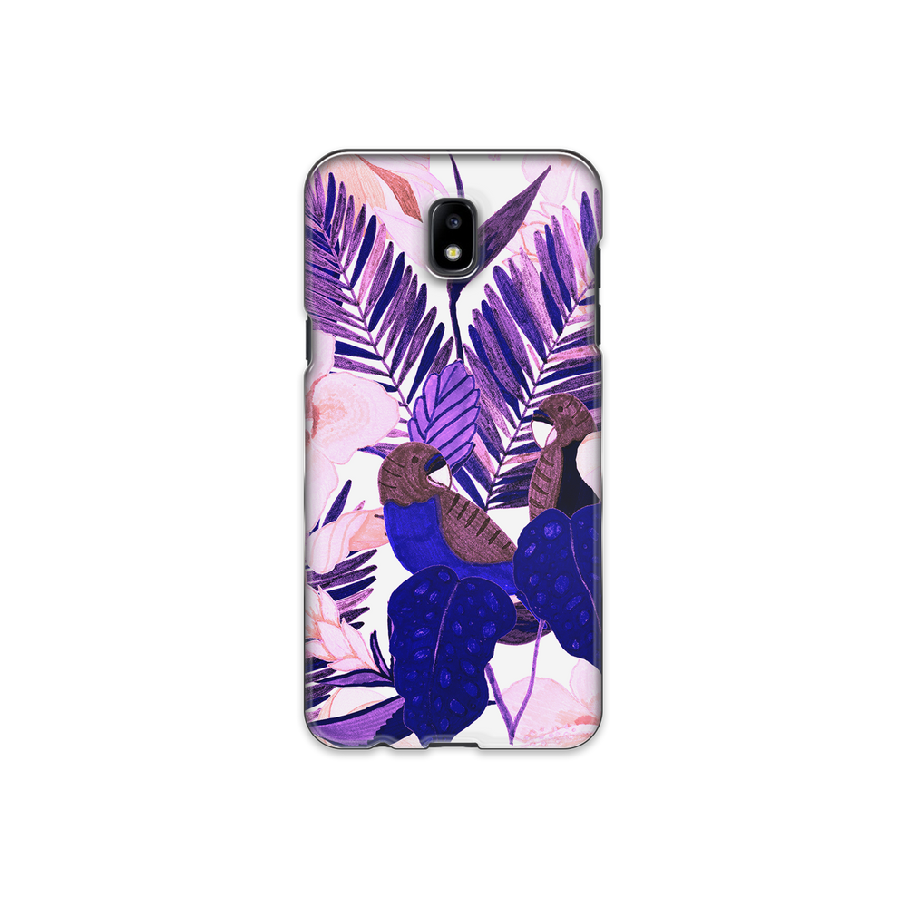 Purple and Pink Tropical Leaves Samsung Galaxy J5 (2017) Phone Case