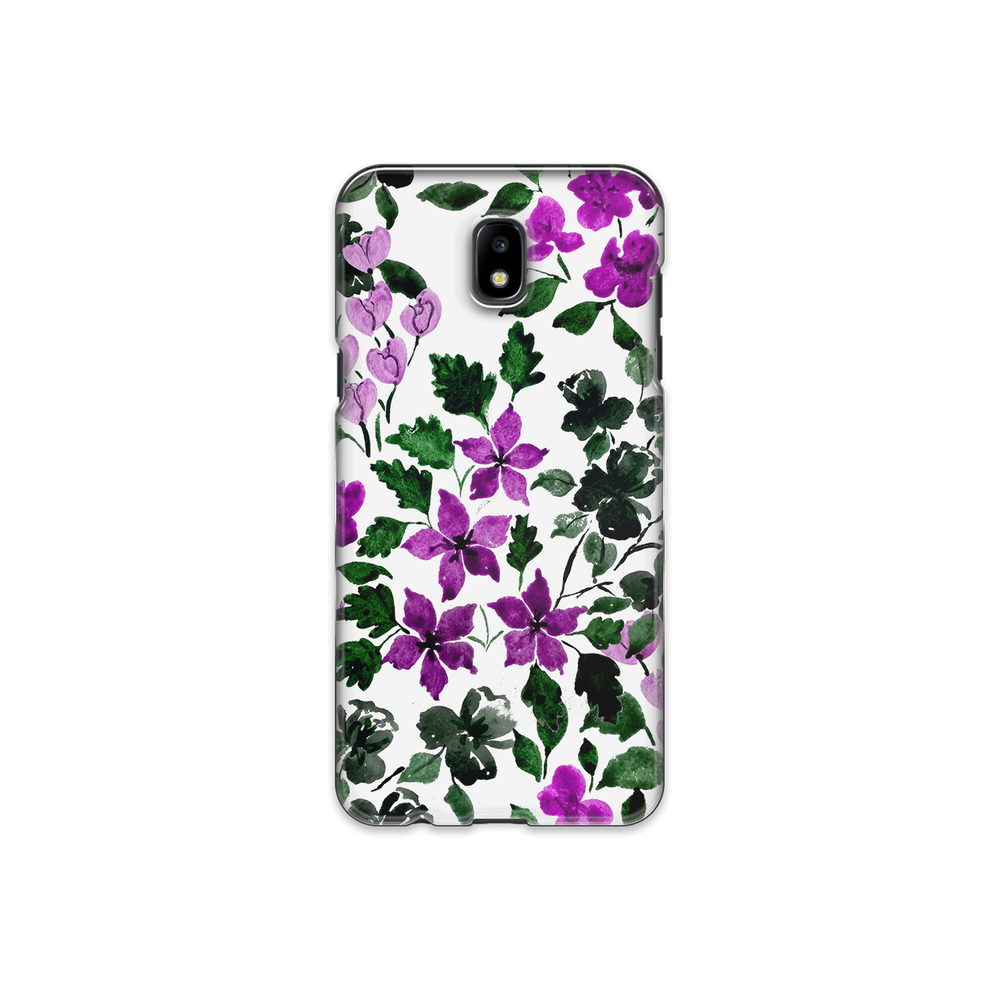 Purple Flower Art Samsung Galaxy J7 (2017) Phone Case