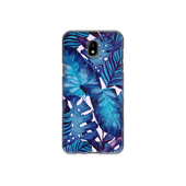 Blue Tropical Leaf Samsung Galaxy J7 (2017) Phone Case