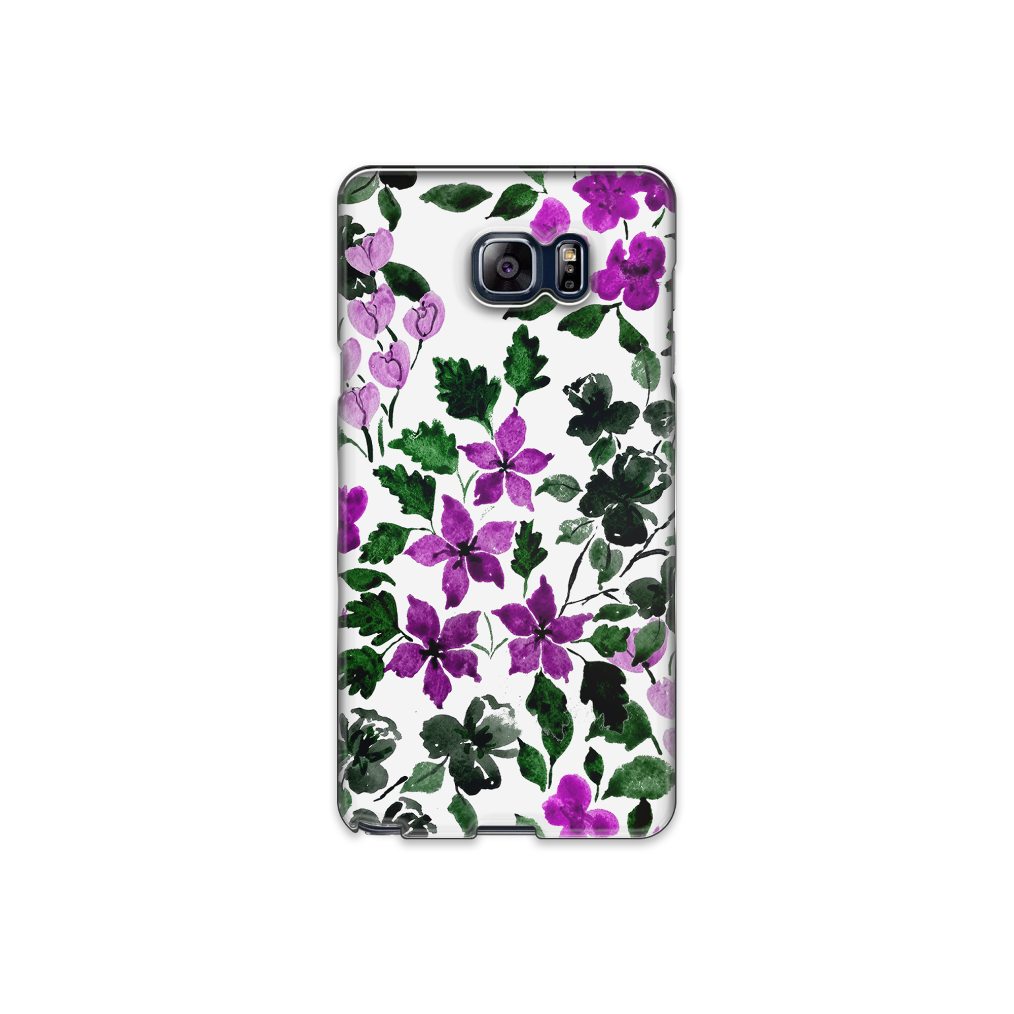 Purple Flower Art Samsung Galaxy Note 5 Phone Case