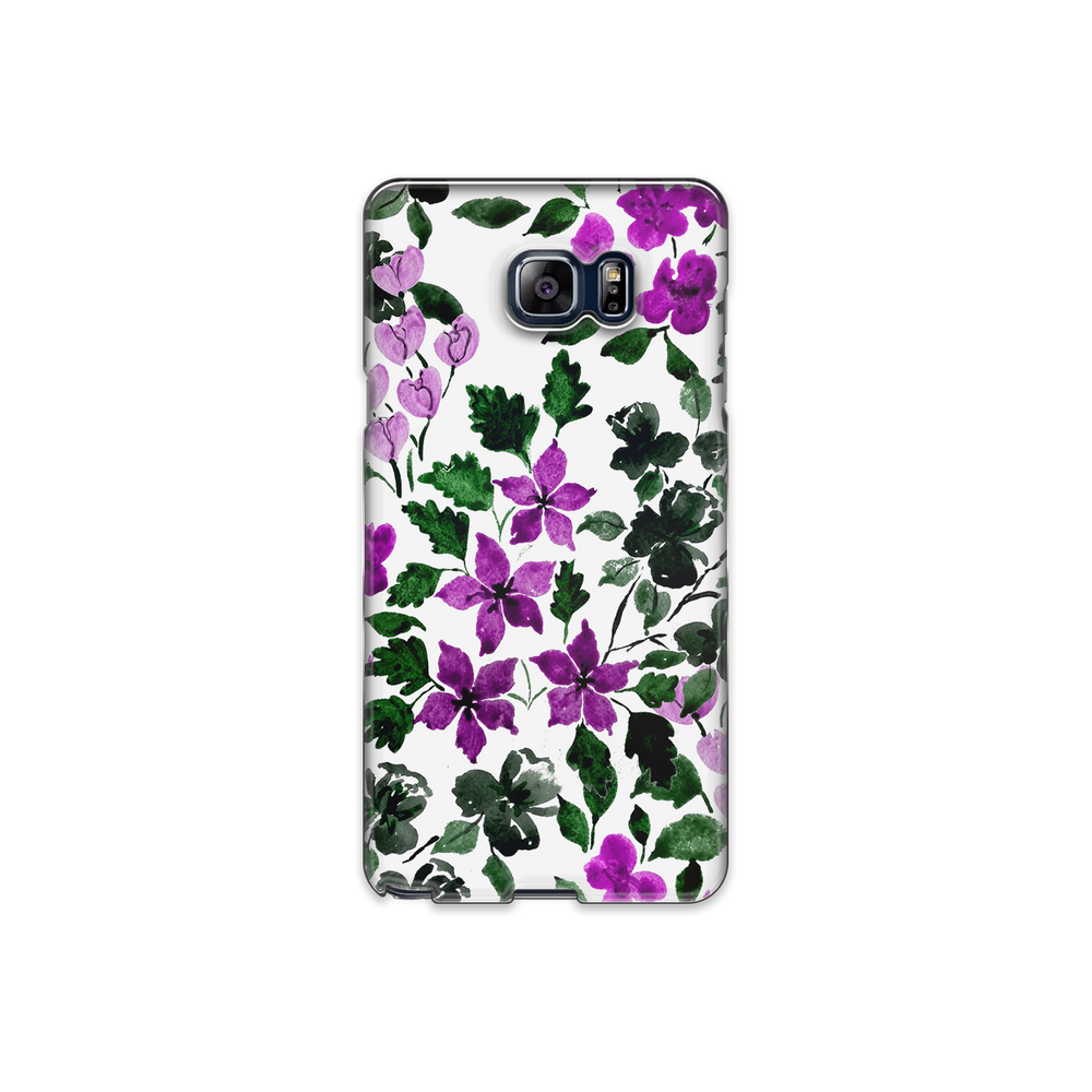 Purple Flower Art Samsung Galaxy Note 5 Phone Case
