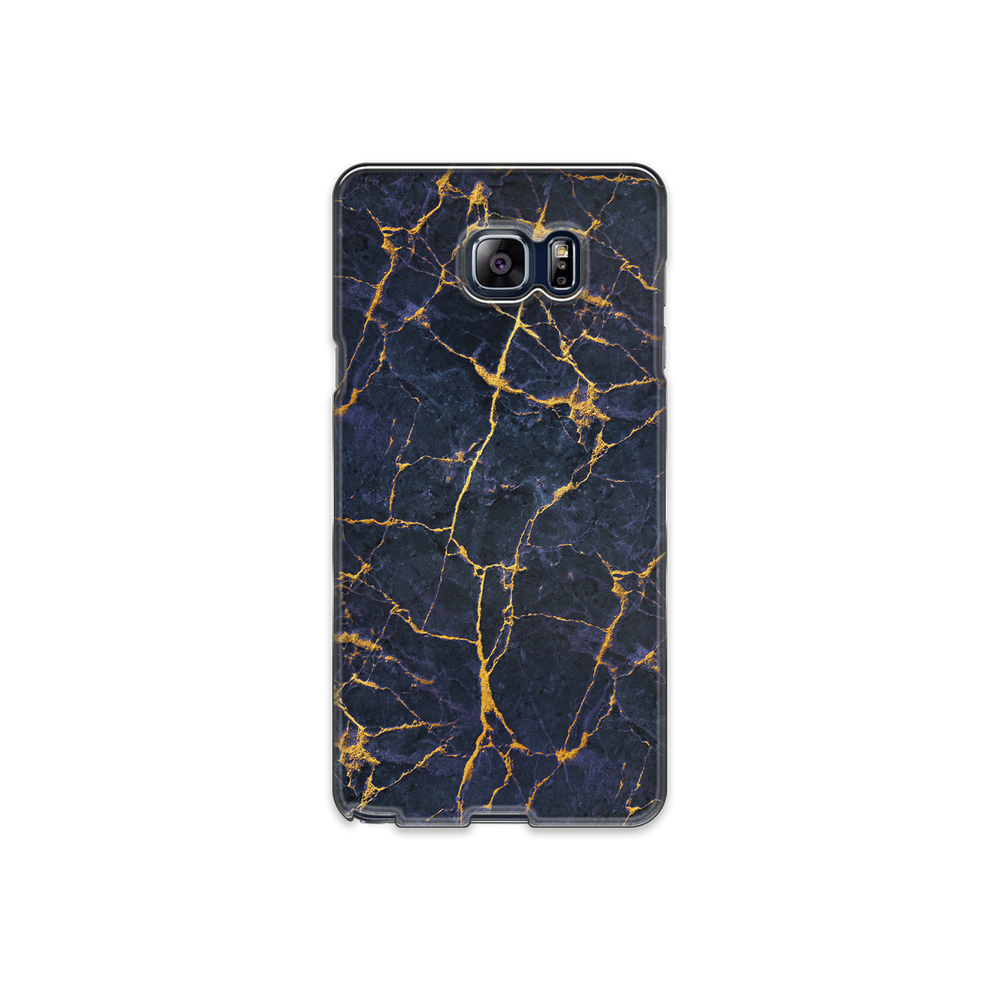 Granite Dark Blue & Gold Marble Samsung Galaxy Note 5 Phone Case
