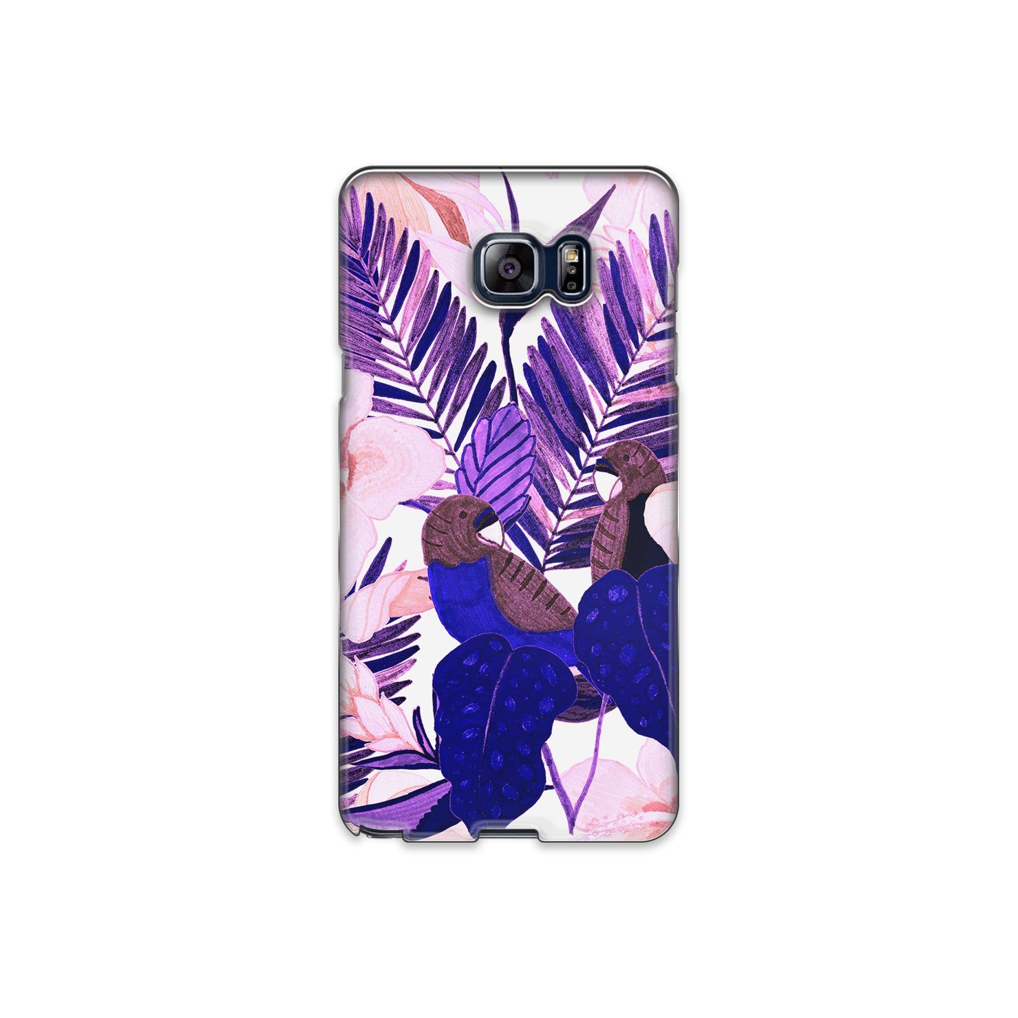 Purple and Pink Tropical Leaves Samsung Galaxy Note 5 Phone Case