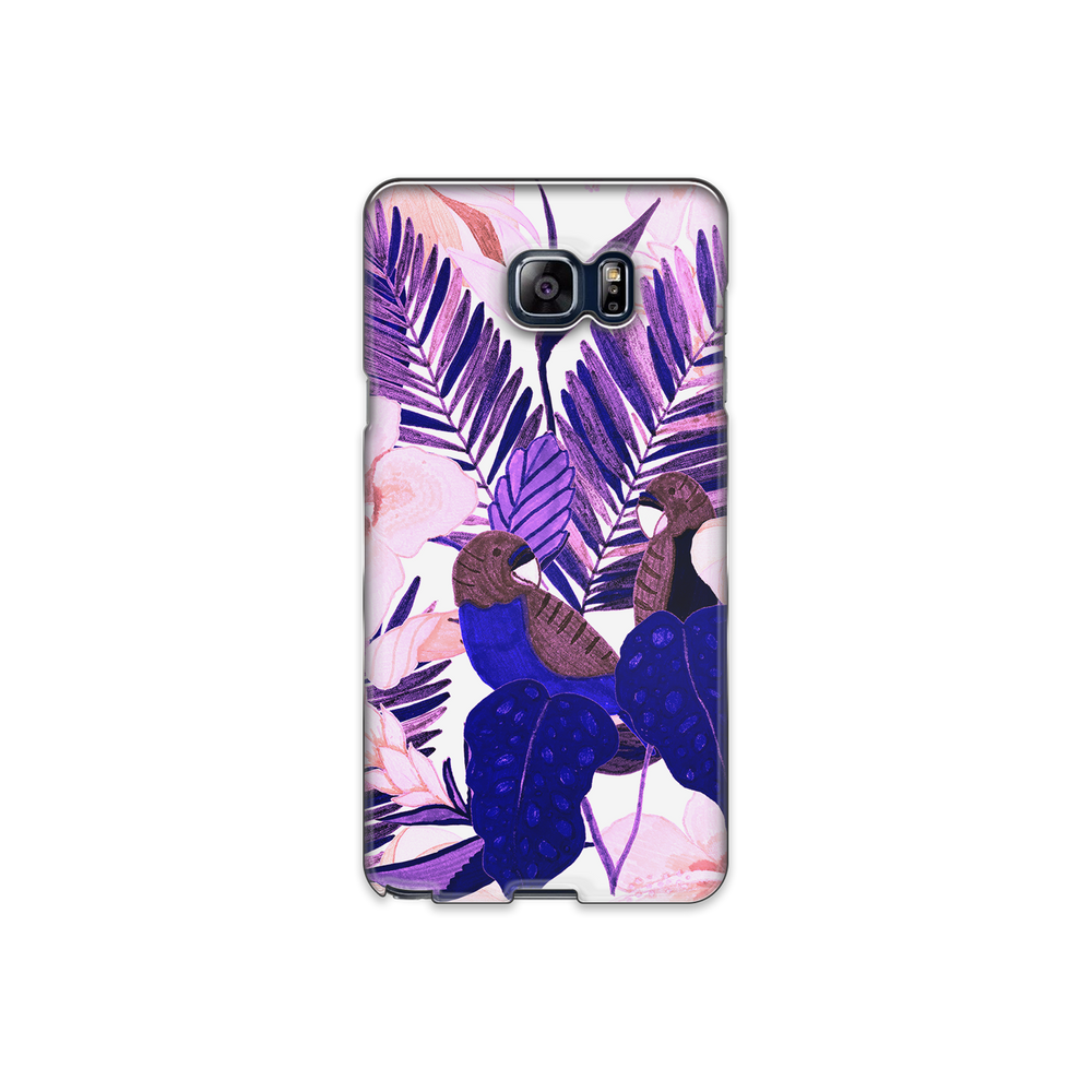 Purple and Pink Tropical Leaves Samsung Galaxy Note 5 Phone Case