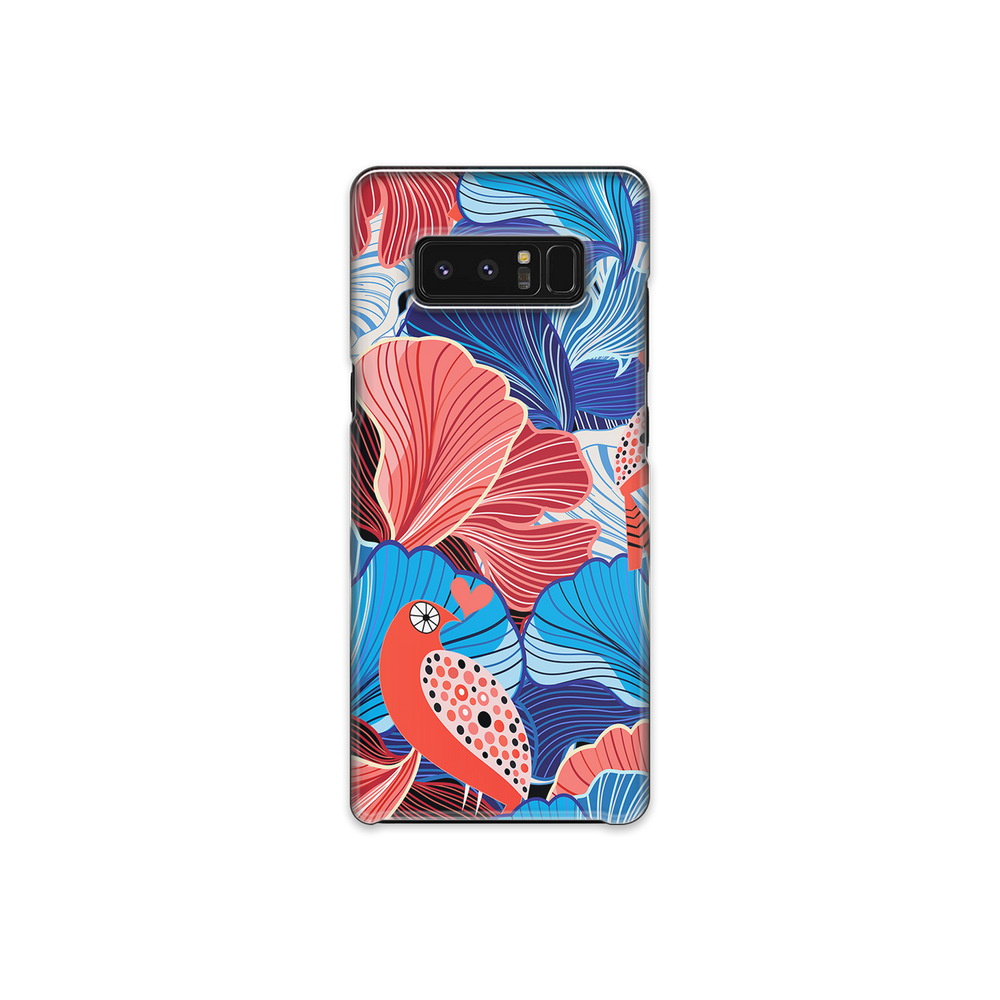 Blue and Red Floral Art Samsung Galaxy Note 8 Phone Case