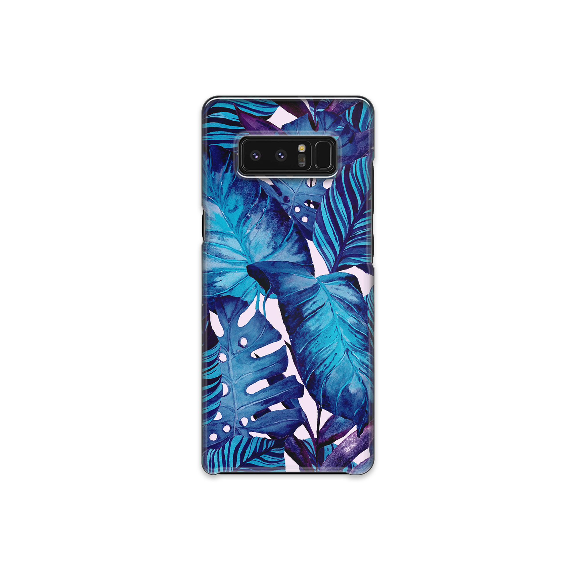 Blue Tropical Leaf Samsung Galaxy Note 8 Phone Case