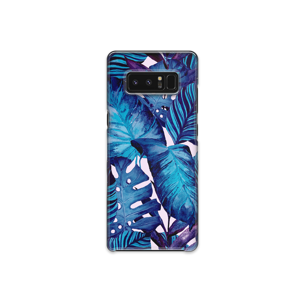 Blue Tropical Leaf Samsung Galaxy Note 8 Phone Case
