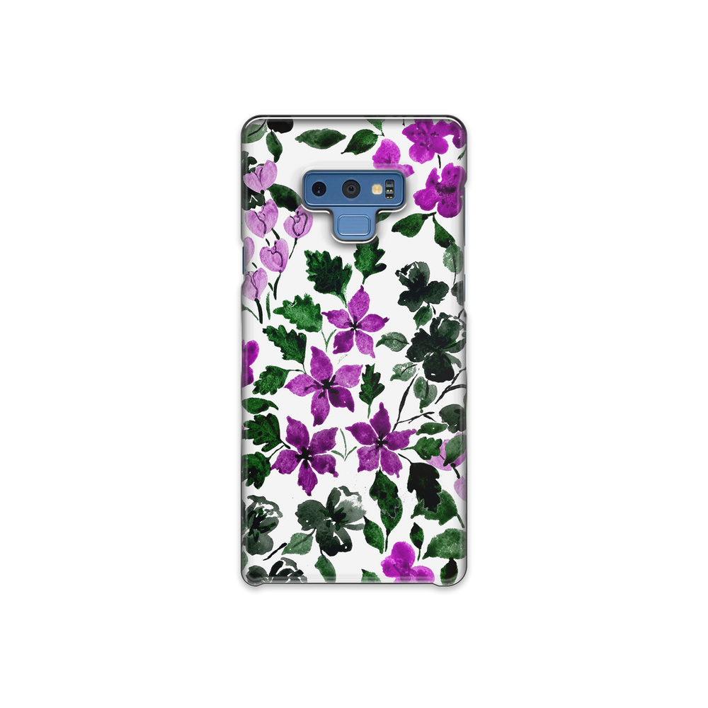 Purple Flower Art Samsung Galaxy Note 9 Phone Case