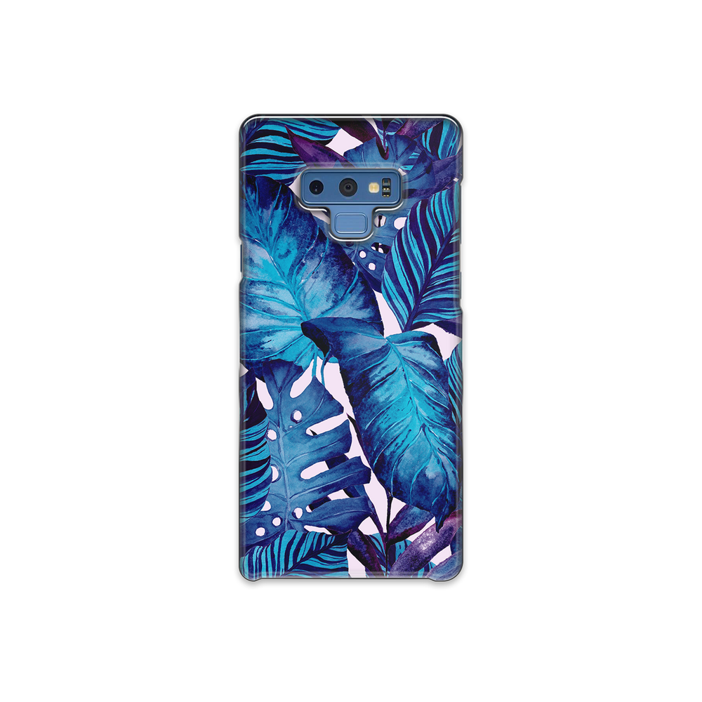 Blue Tropical Leaf Samsung Galaxy Note 9 Phone Case