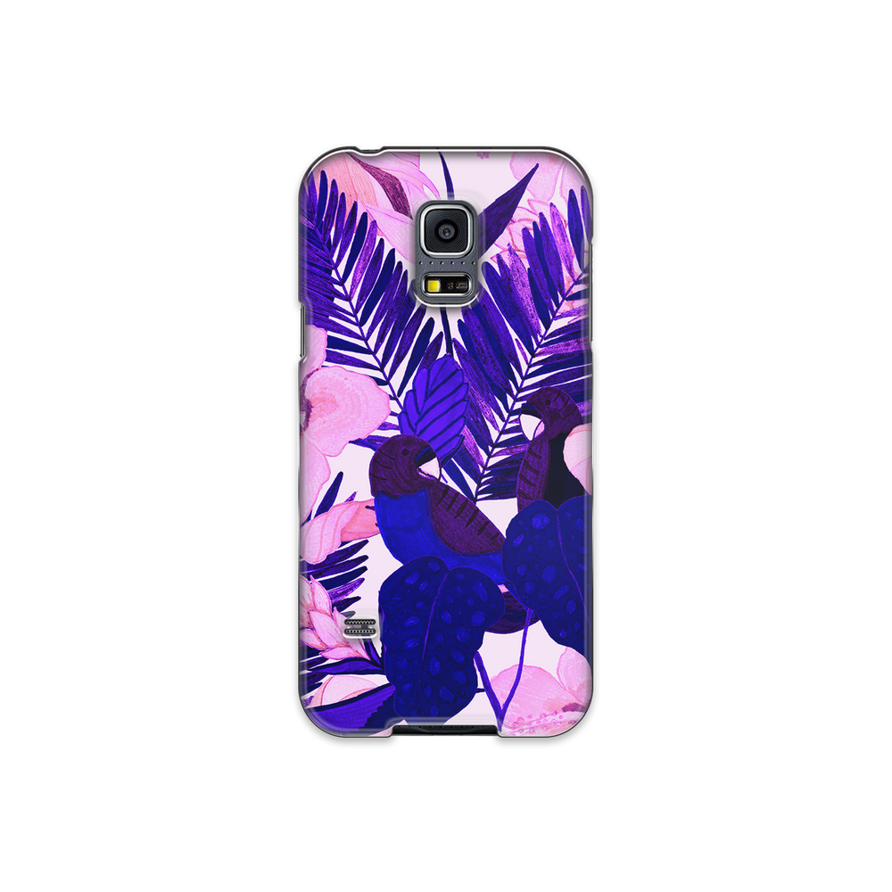 Purple Palm Leaf Samsung Galaxy S5 Phone Case