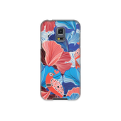 Blue and Red Floral Art Samsung Galaxy S5 Phone Case