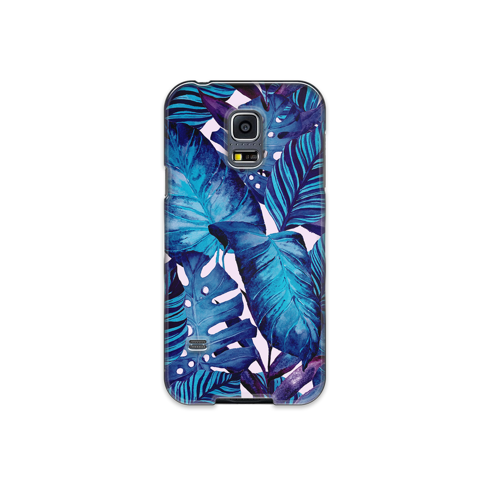 Blue Tropical Leaf Samsung Galaxy S5 Phone Case