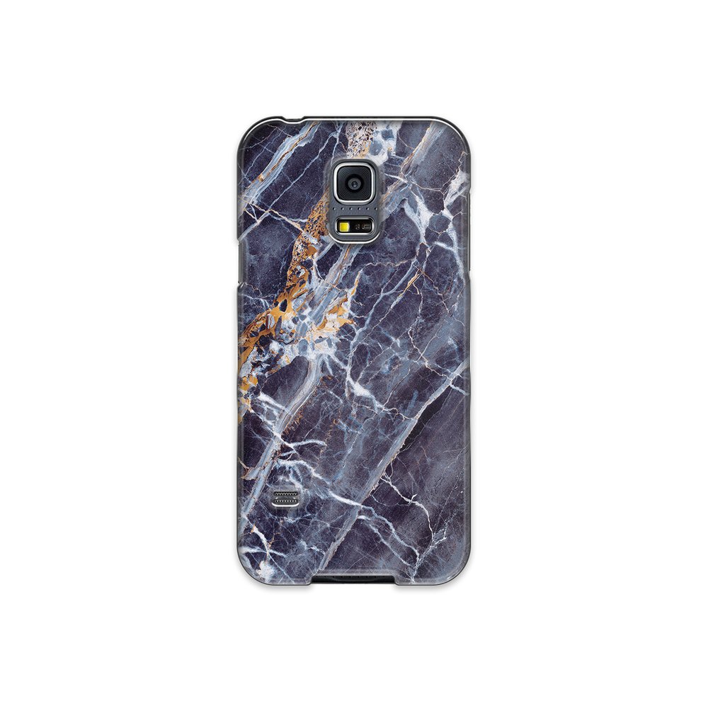 Gray & White Marble with Gold Pattern Samsung Galaxy S5 Phone Case