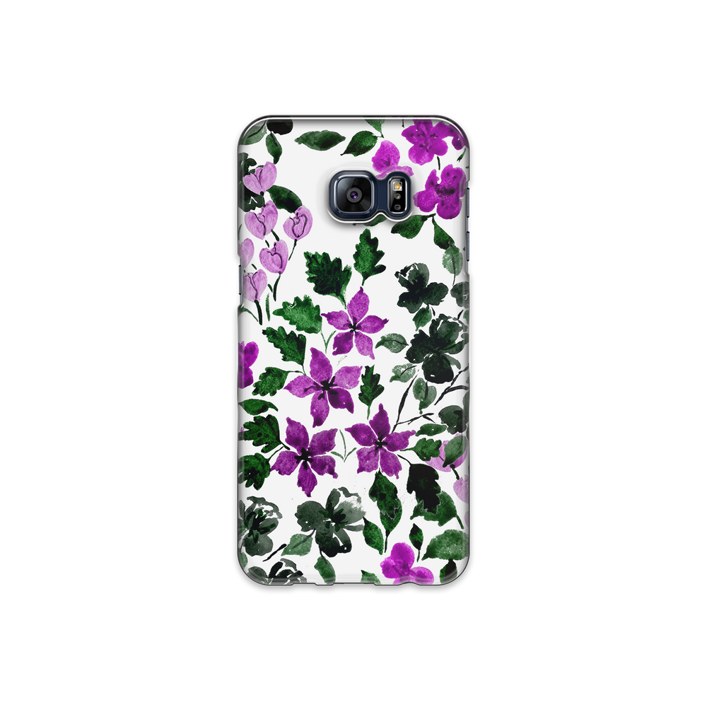 Purple Flower Art Samsung Galaxy S6 Edge Plus Phone Case