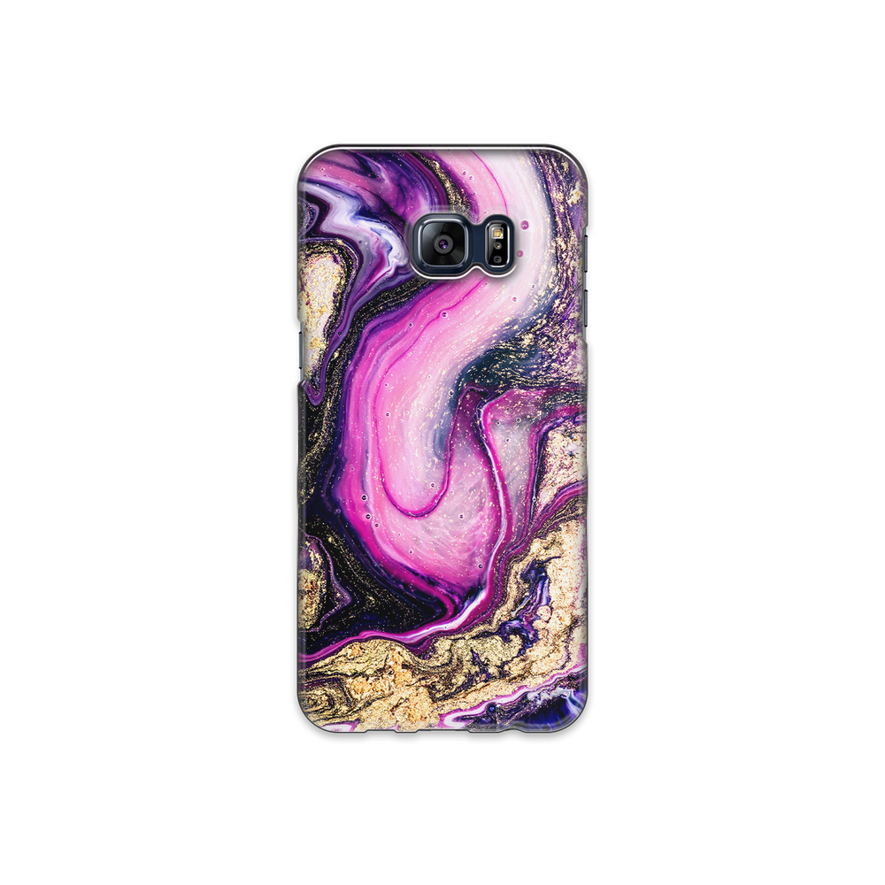 Purple & Gold Marble Samsung Galaxy S6 Edge Plus Phone Case