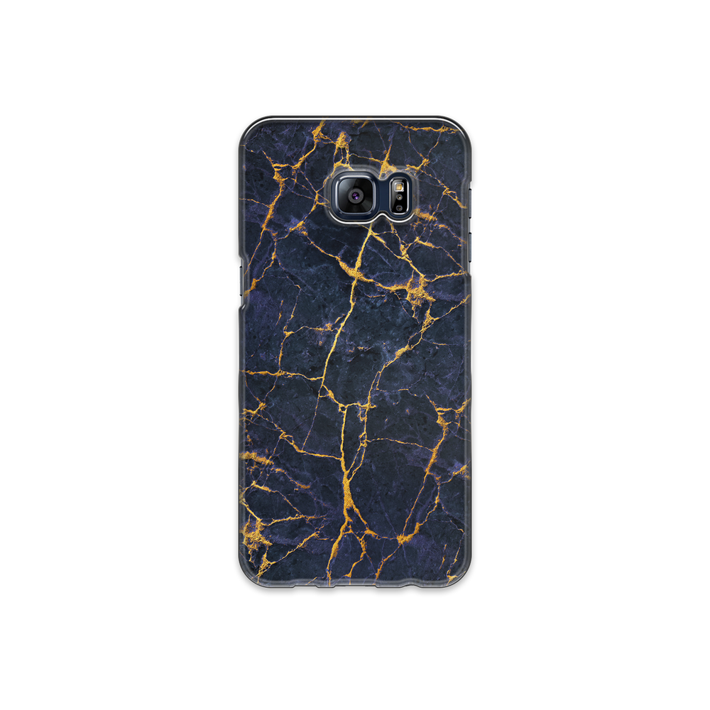 Granite Dark Blue & Gold Marble Samsung Galaxy S6 Edge Plus Phone Case
