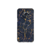 Granite Dark Blue & Gold Marble Samsung Galaxy S6 Edge Plus Phone Case