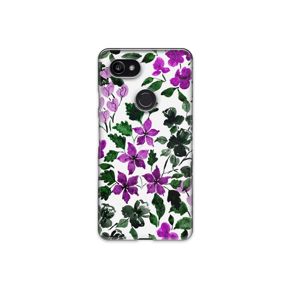 Purple Flower Art Google Pixel 2 XL Phone Case