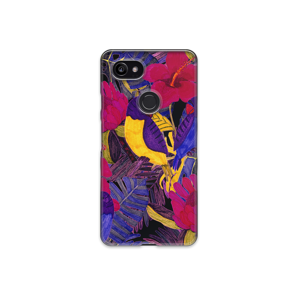 Painted Crimson Flower Google Pixel 2 XL Phone Case