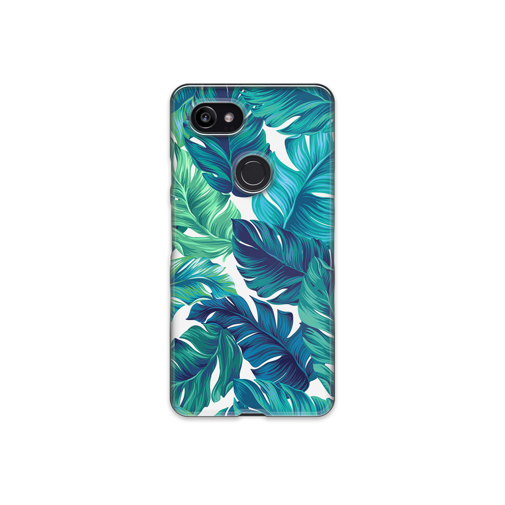 Green Tropical Leaves Google Pixel 2 XL Phone Case