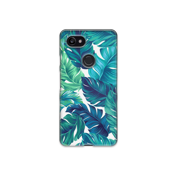Green Tropical Leaves Google Pixel 2 XL Phone Case