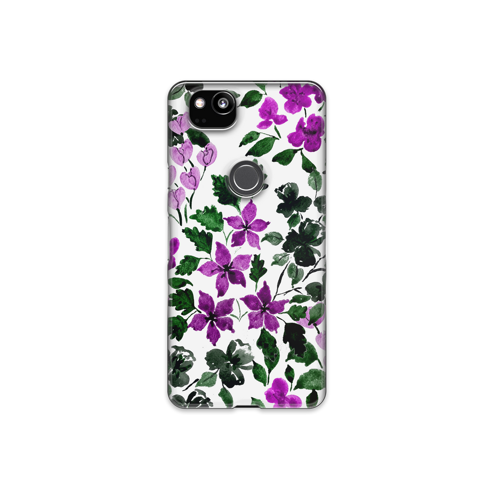 Purple Flower Art Google Pixel 2 Phone Case