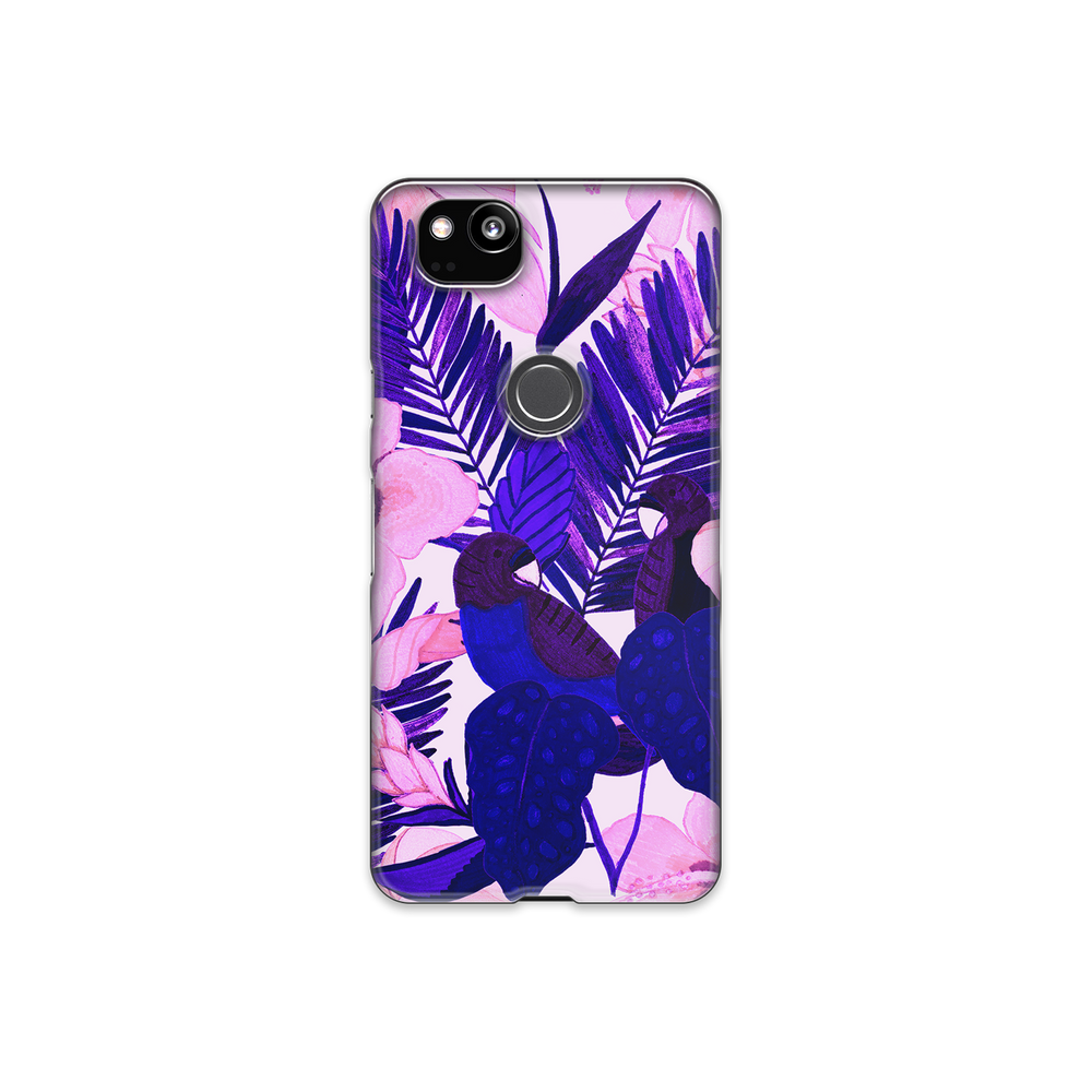 Purple Palm Leaf Google Pixel 2 Phone Case