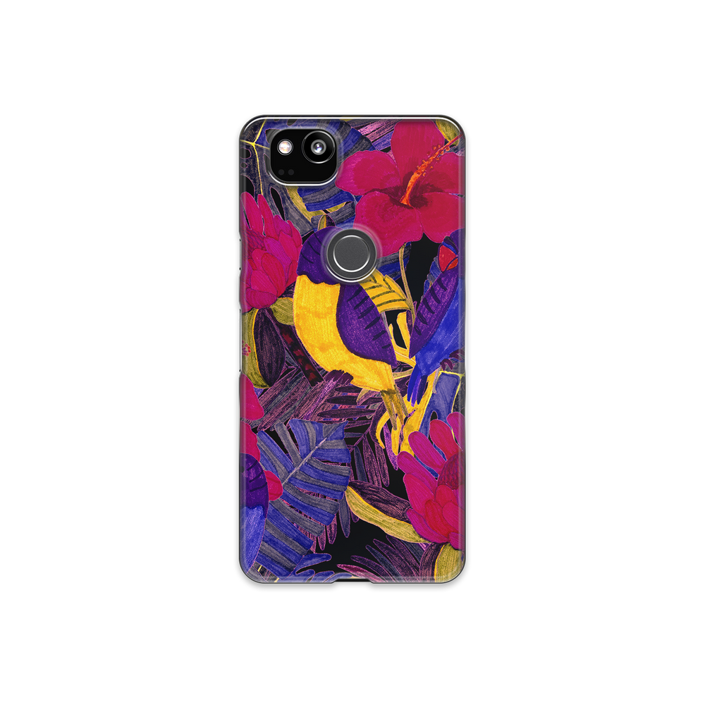 Painted Crimson Flower Google Pixel 2 Phone Case