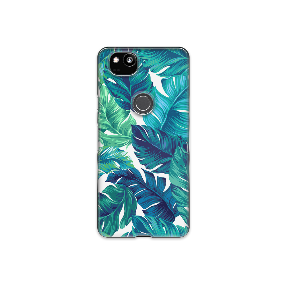Green Tropical Leaves Google Pixel 2 Phone Case
