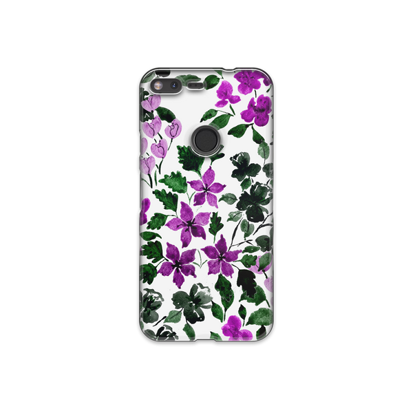 Purple Flower Art Google Pixel XL Phone Case