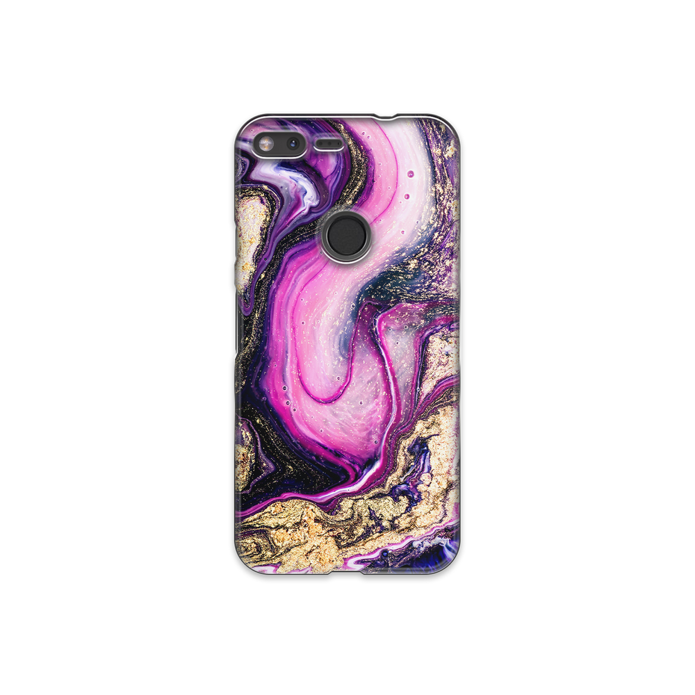 Purple & Gold Marble Google Pixel XL Phone Case