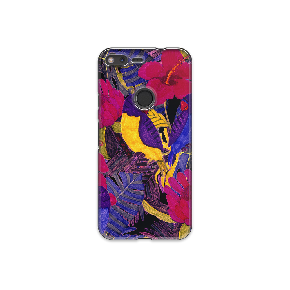 Painted Crimson Flower Google Pixel XL Phone Case