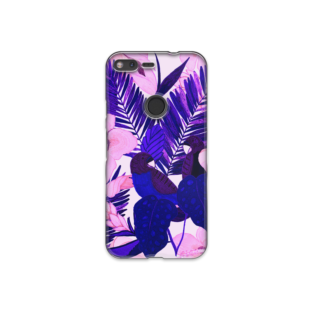 Purple Palm Leaf Google Pixel Phone Case