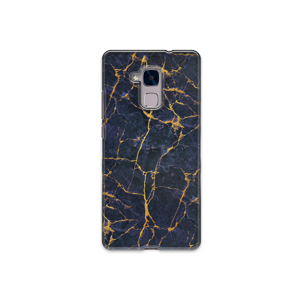 Granite Dark Blue & Gold Marble Huawei Honor 5c Phone Case