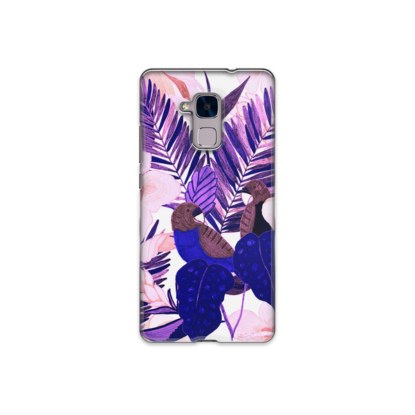 Purple and Pink Tropical Leaves Huawei Honor 5c Phone Case