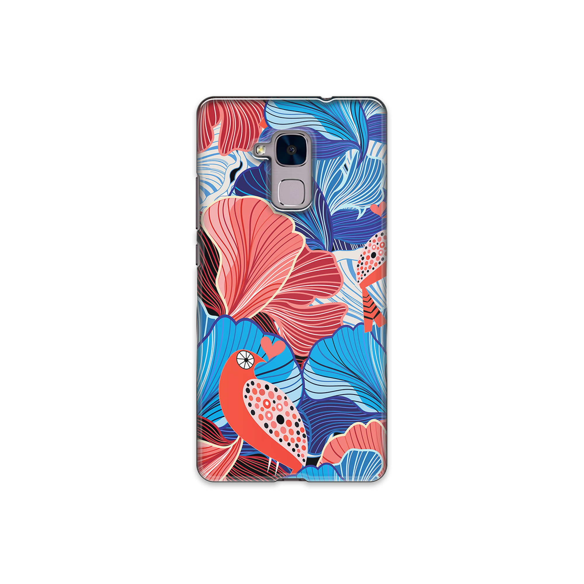 Blue and Red Floral Art Huawei Honor 5c Phone Case
