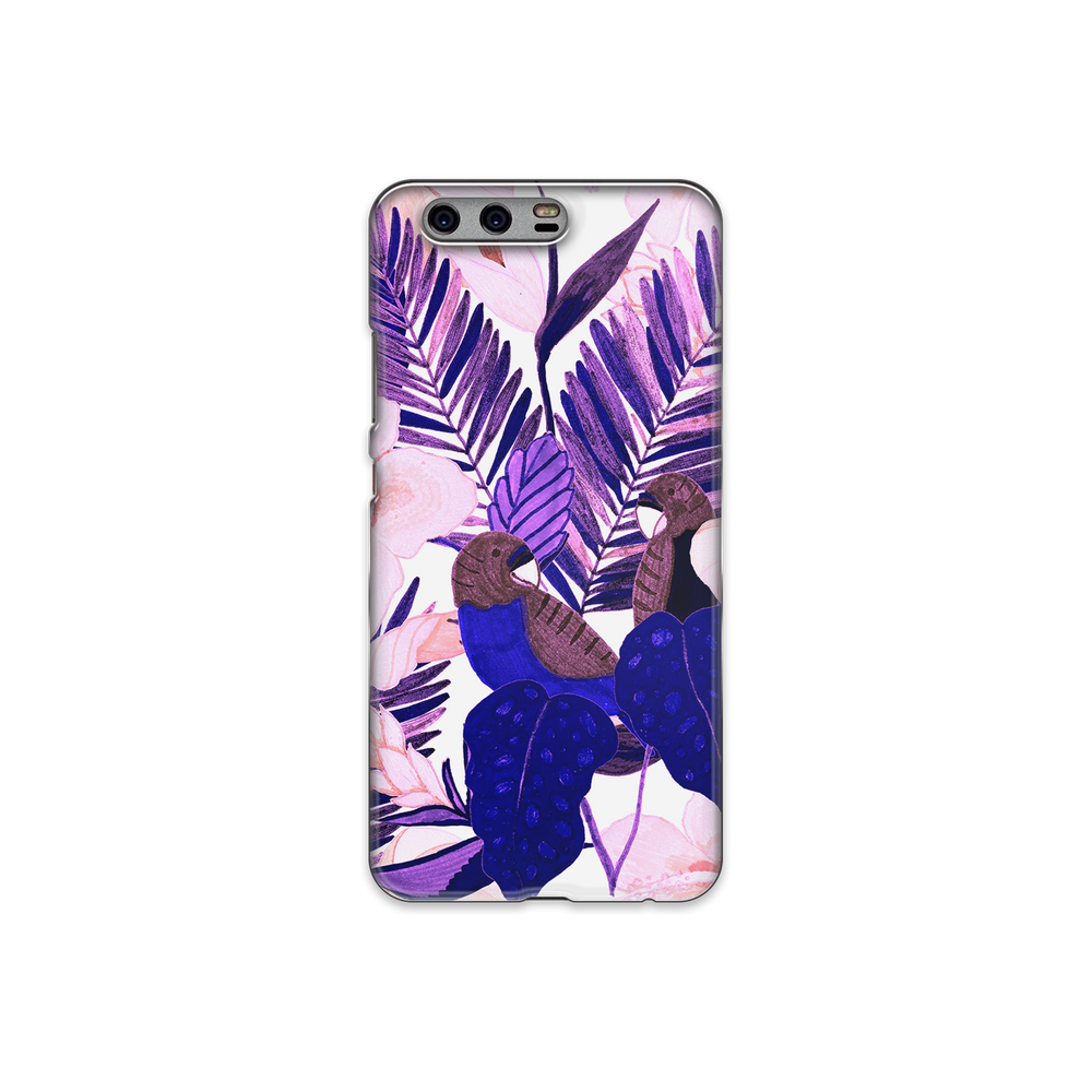 Purple and Pink Tropical Leaves Huawei P10 Plus Phone Case