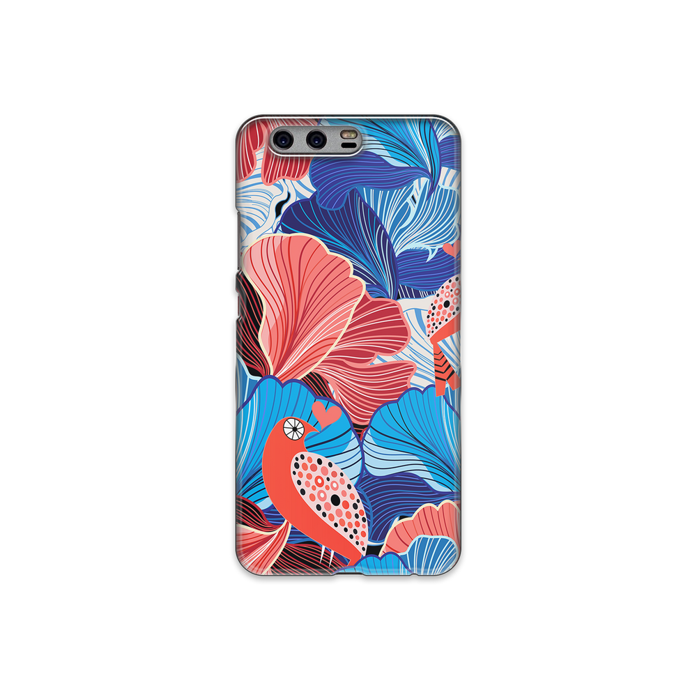 Blue and Red Floral Art Huawei P10 Plus Phone Case
