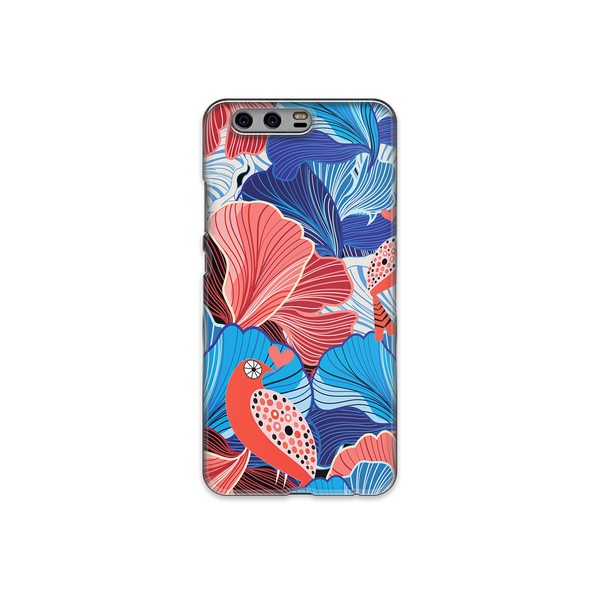 Blue and Red Floral Art Huawei P10 Plus Phone Case