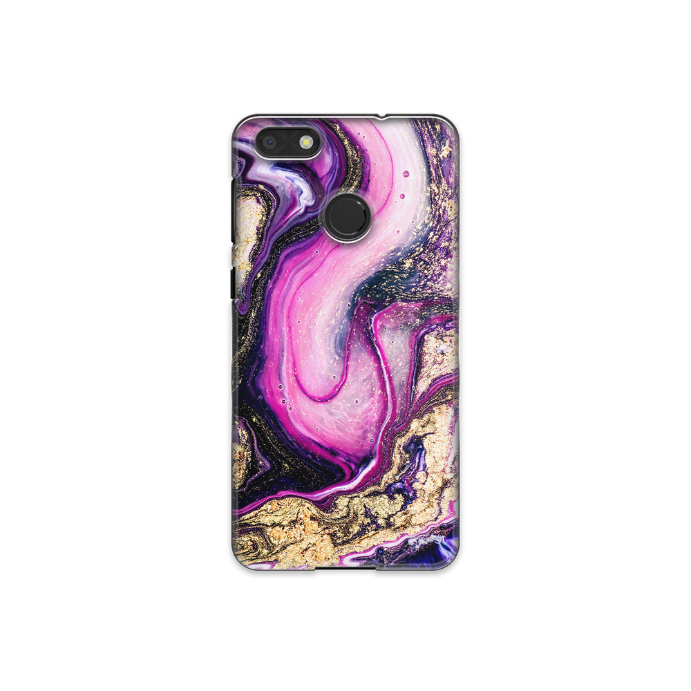 Purple & Gold Marble Huawei P9 Lite Phone Case